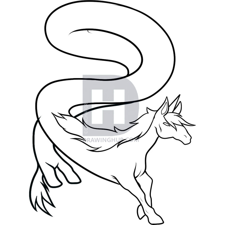 720x720 how to draw lord monochromicorn, lord monochromicorn, step