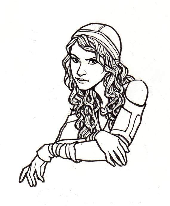 570x693 Ink Drawing Commission Etsy