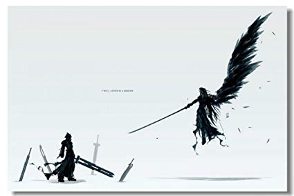 425x284 final fantasy vii advent children game silk wall