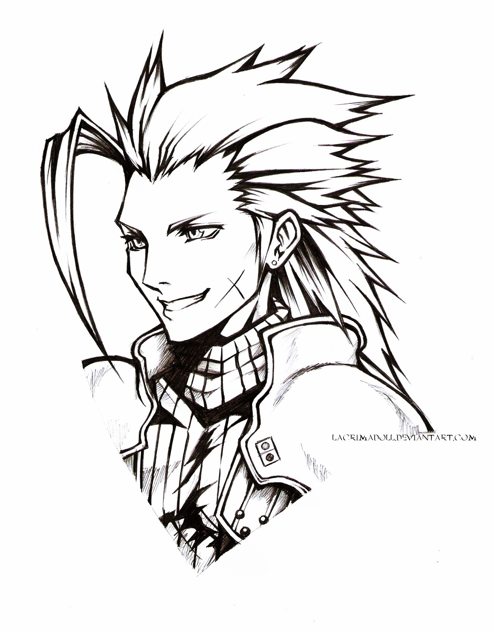 1612x2060 squareenix final fantasy artwork, zack fair