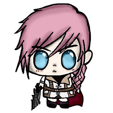 360x360 chibi lightning final fantasy sticker