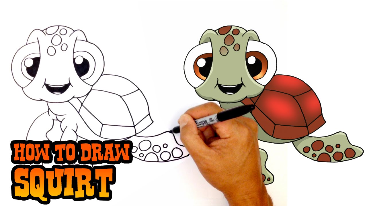1280x720 How To Draw Squirt Finding Dory