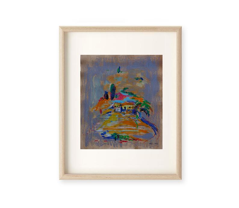 794x691 Original Oil Pastel Drawing Fine Art Gift Invigorating Etsy