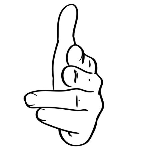 490x490 Finger Gun Sign Vector