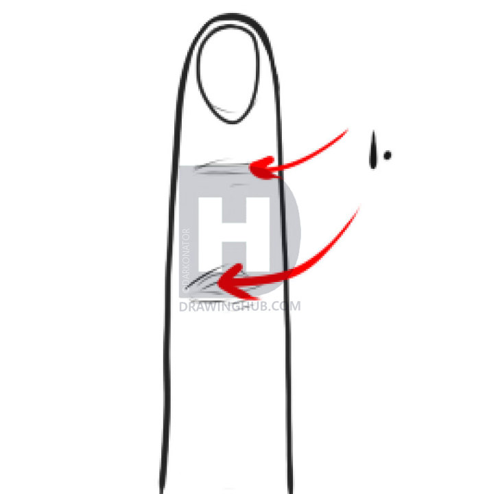 710x720 How To Draw Fingers, Step