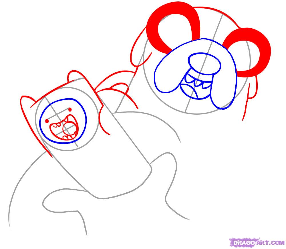 1000x871 how to draw finn and jake, step