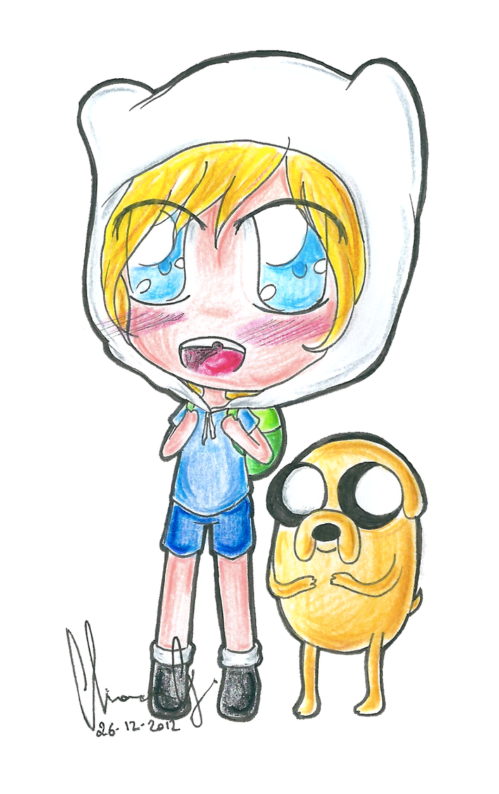 709x1127 chibi finn and jake