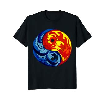342x320 Fire And Ice Yin Yang T Shirt Clothing