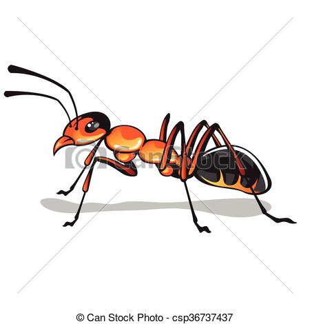 450x470 Ant Vector Art Ant Vector Fire Ant Bug Illustration Clip Art