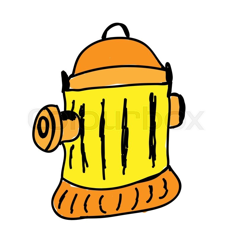 800x800 Fire Hydrant Cartoon Stock Vector Colourbox
