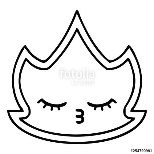 500x500 Line Drawing Cartoon Fire Stock Image And Royalty Free Vector
