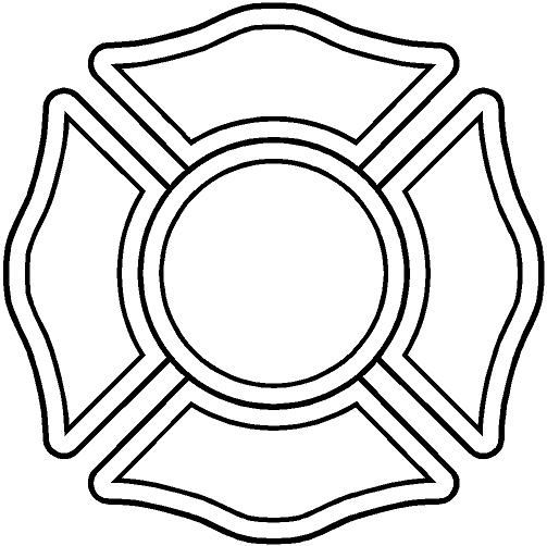 503x502 Maltese Cross Template Fire Safty Firefighter Crafts, Fireman