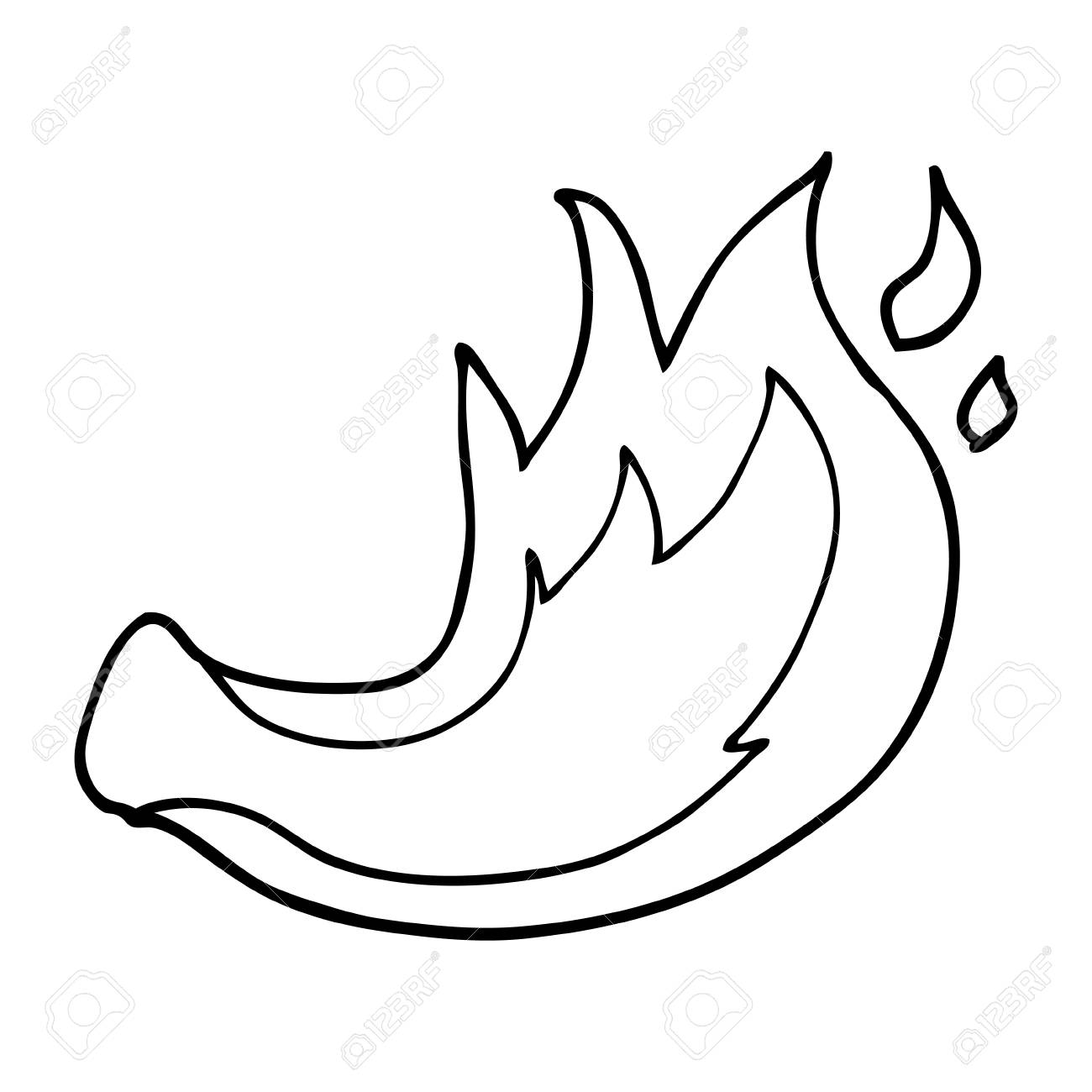 1300x1300 Huge Collection Of 'flame Line Drawing' Download More Than