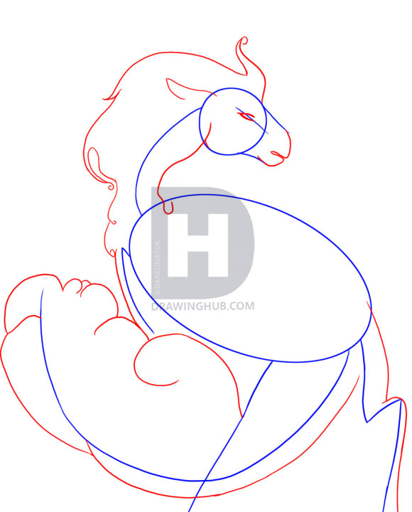 580x720 How To Draw A Fire Kirin, Step