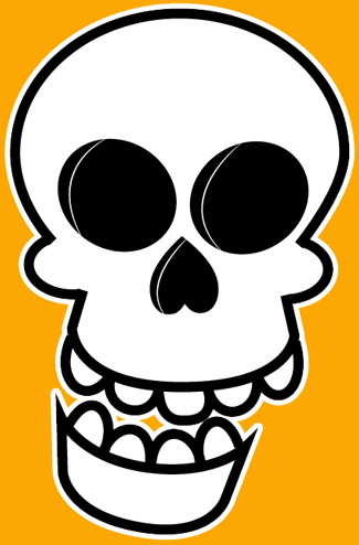 325x494 How To Draw A Cartoon Skull On Fire