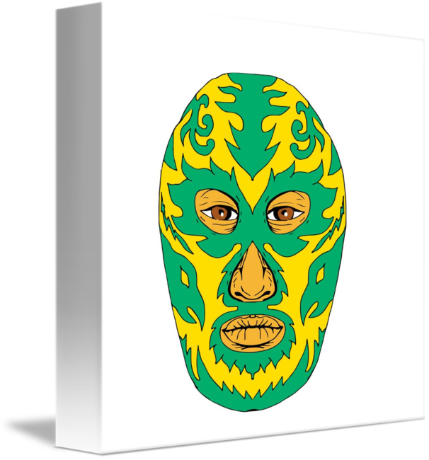 606x650 Luchador Mask Flame Fire Bolt Drawing