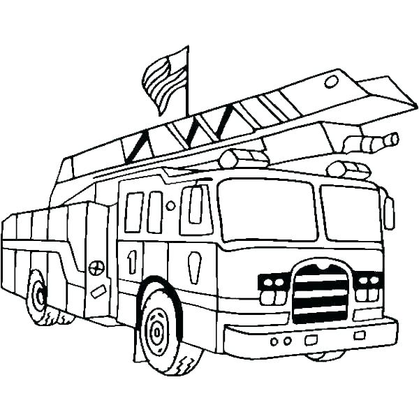 600x600 Fire Truck Coloring Pages