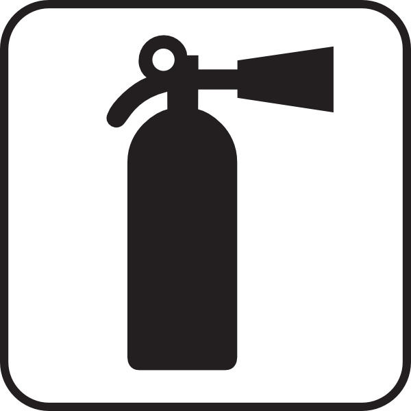 600x600 Fire Extinguisher White Clip Art Free Vector In Open Office
