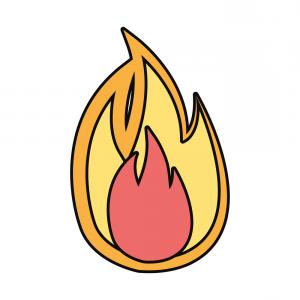 300x300 Fire Flame Logo Cartoon Flat Style Sohadacouri