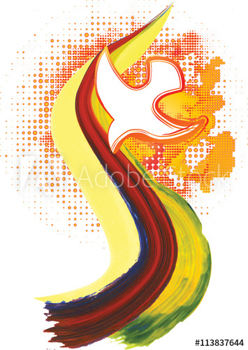 355x500 Sacrament Of Confirmation, Symbolic Drawing Illustration