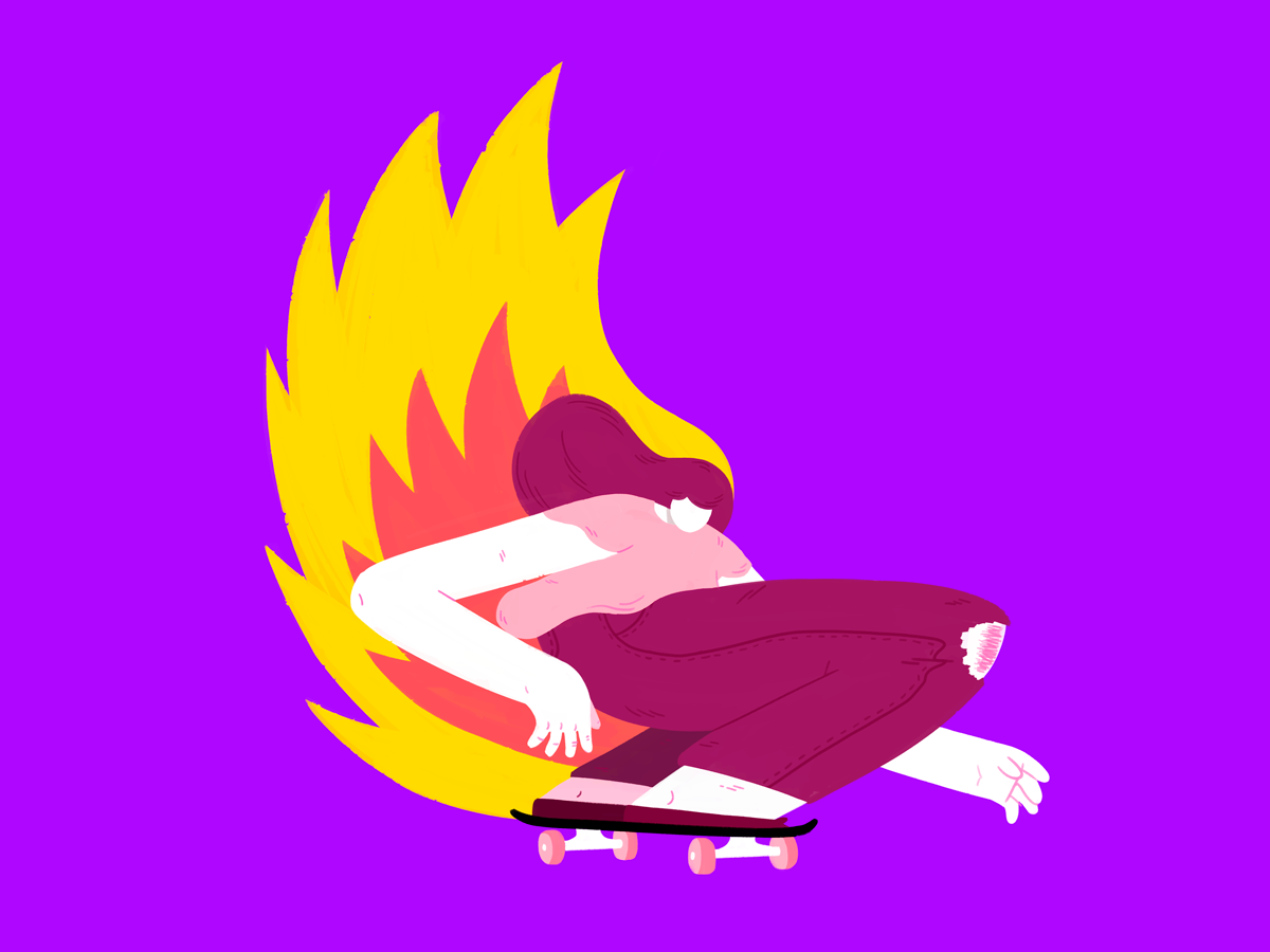 1200x900 Girl On Skateboard