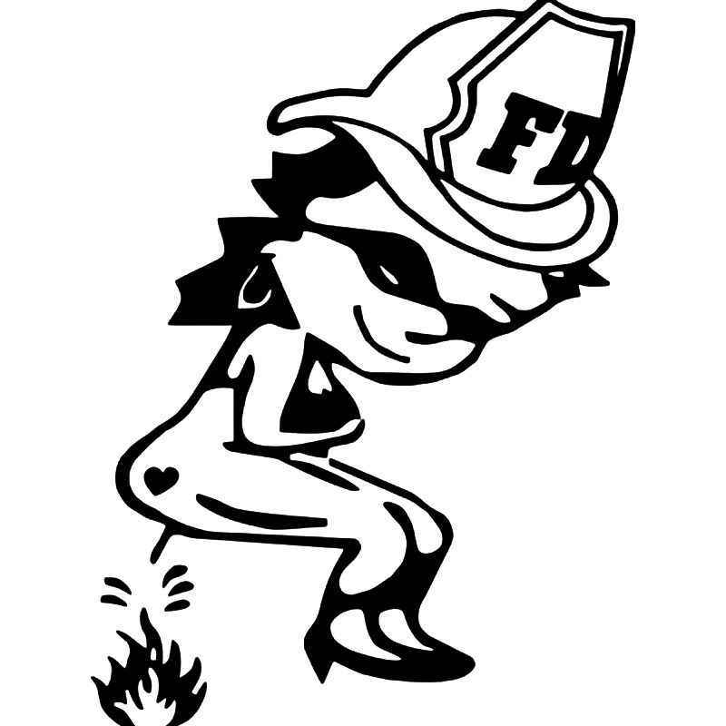 800x800 pee on fire girl vinyl sticker