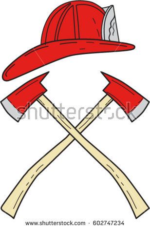 308x470 Drawing Sketch Style Illustration Of A Fireman Helmet And Two Fire