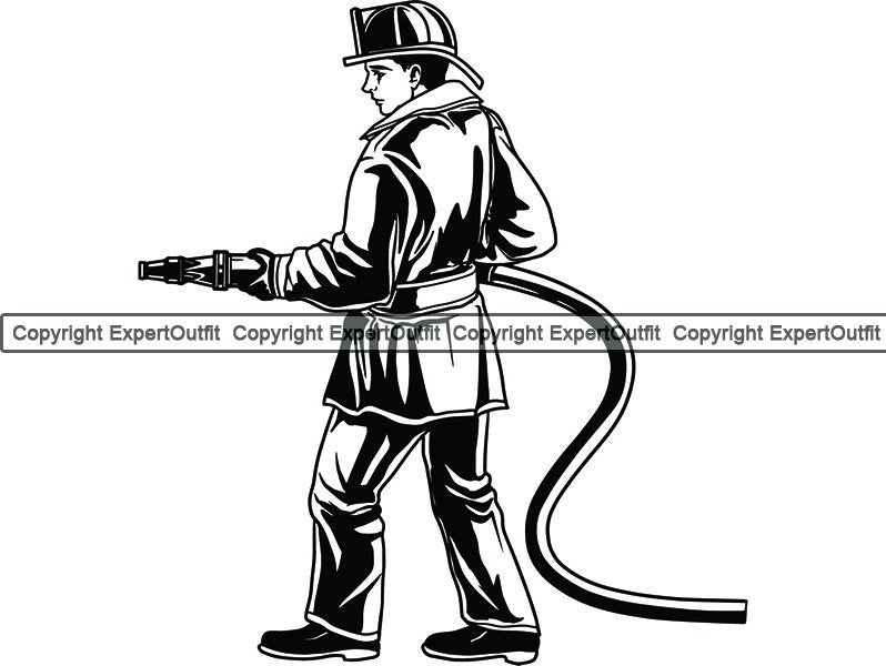 798x600 Firefighter Fireman Firefighting Uniform Hose Helmet Etsy