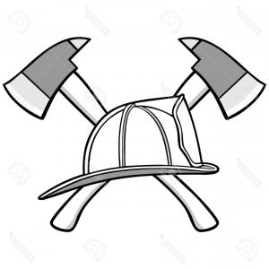 300x300 photostock vector firefighter helmet and axes illustration lazttweet