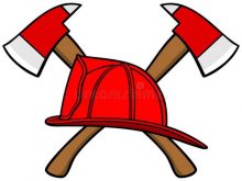 220x165 fire helmet clipart a fire helmet and a hose with a nozzle donald