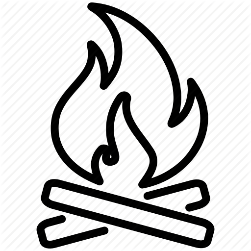 512x512 Download Camp Fire Line Art Clipart Drawing Campfire Clip Art