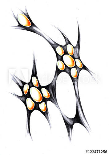 354x500 Abstract Drawing Black Pencil With Structure