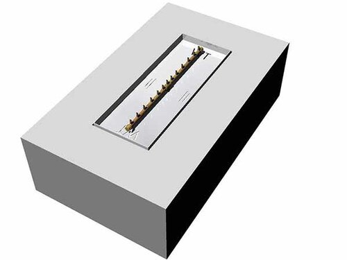 500x375 Crossfire Rectangle Ready To Finish Fire Pit Kit