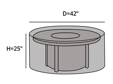 439x329 Round Fire Pit Cover