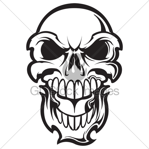 500x500 Fire Skull Gl Stock Images