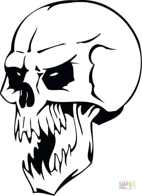 Fire Skull Drawing | Free download on ClipArtMag