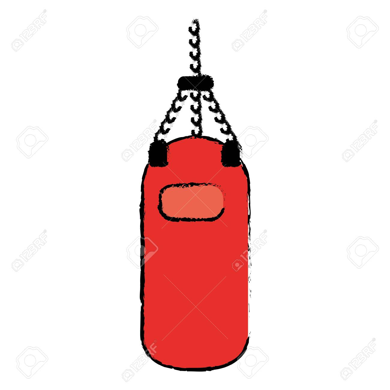 1300x1300 Drawing Red Punching Bag Training Gym Icon Clipart Station