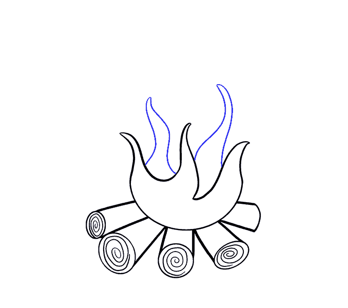 678x600 How To Draw A Fire In A Few Easy Steps Easy Drawing Guides
