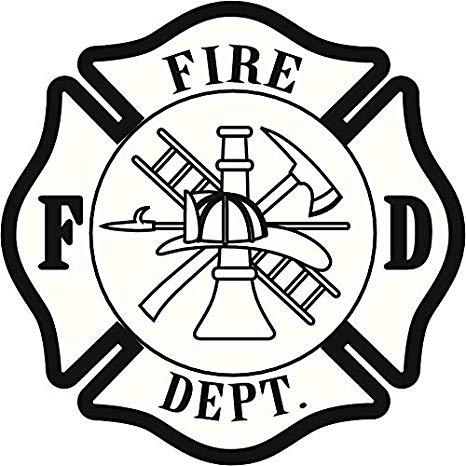 466x466 Cool Fire Station Firefighter Badge Cartoon Vinyl