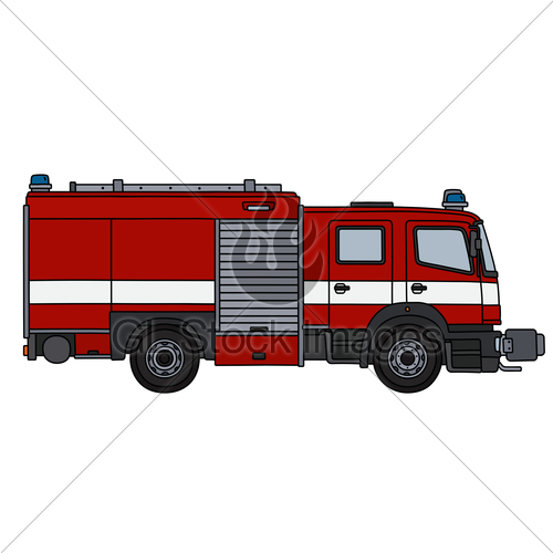 500x500 The Red Fire Truck Gl Stock Images