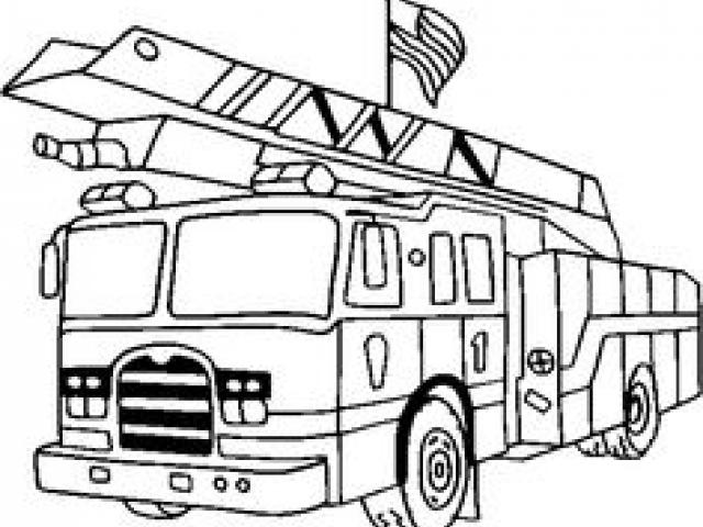 640x480 Fire Truck Clipart Colored