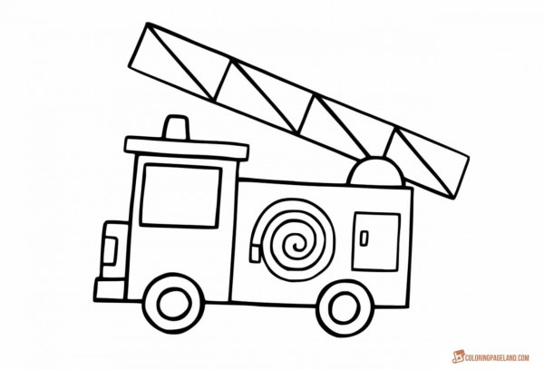 Fire Truck Line Drawing | Free download on ClipArtMag