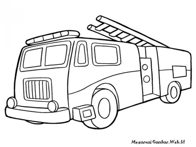 Fire Truck Line Drawing | Free download on ClipArtMag