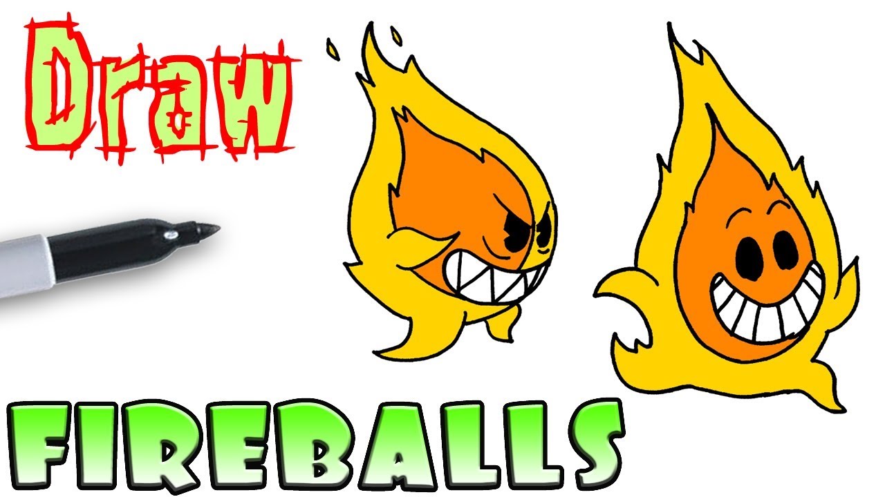 1280x720 How To Draw Fireballs Cuphead