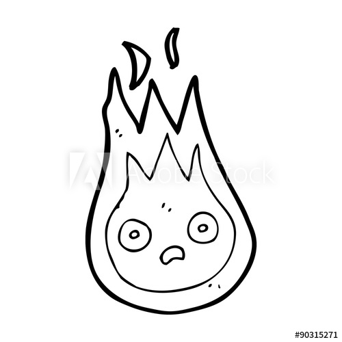 500x500 Cartoon Friendly Fireball