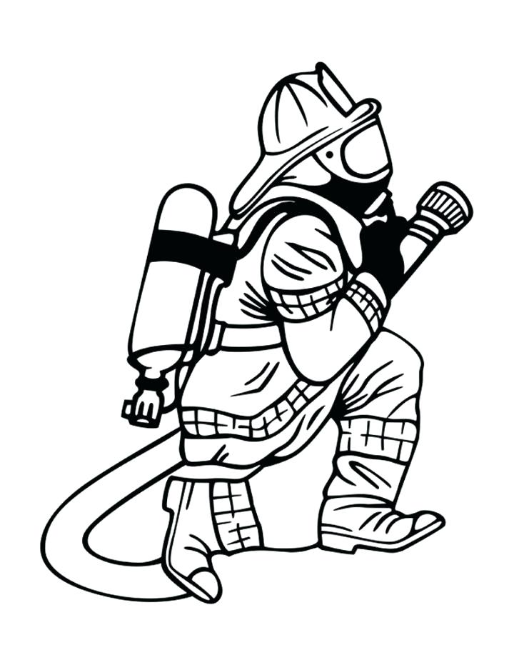 720x931 Fire Fighter Coloring Pages
