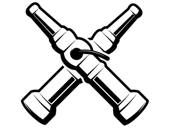 570x429 Firefighter Logo Firefighting Rescue Hose Fireman Fighting Etsy