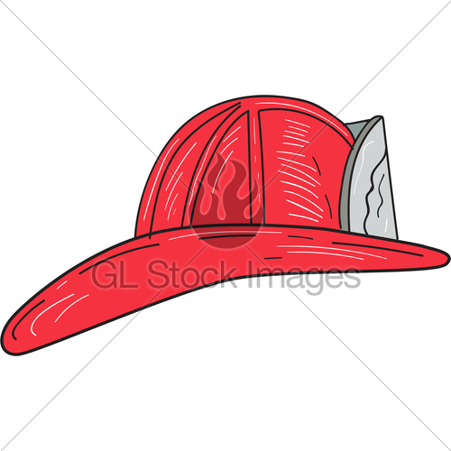 500x500 Vintage Fireman Firefighter Helmet Drawing Gl Stock Images