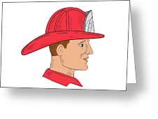 226x170 Fireman Firefighter Vintage Helmet Drawing Digital Art