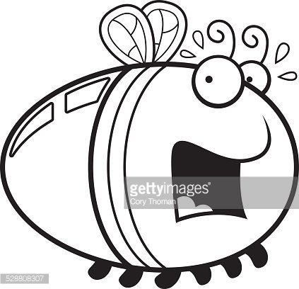 423x408 Scared Cartoon Firefly Premium Clipart